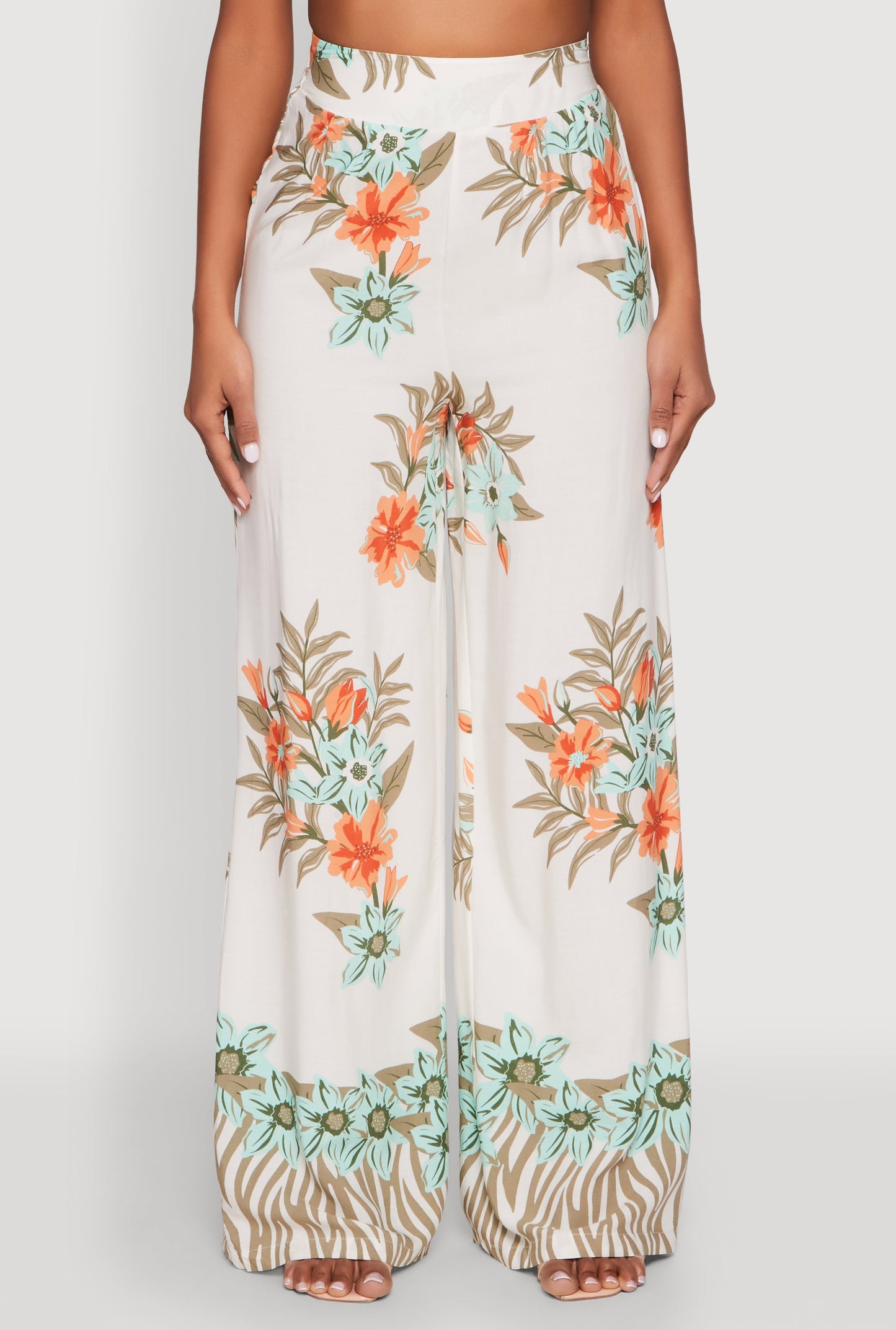 High Waist Floral Palazzo Pants