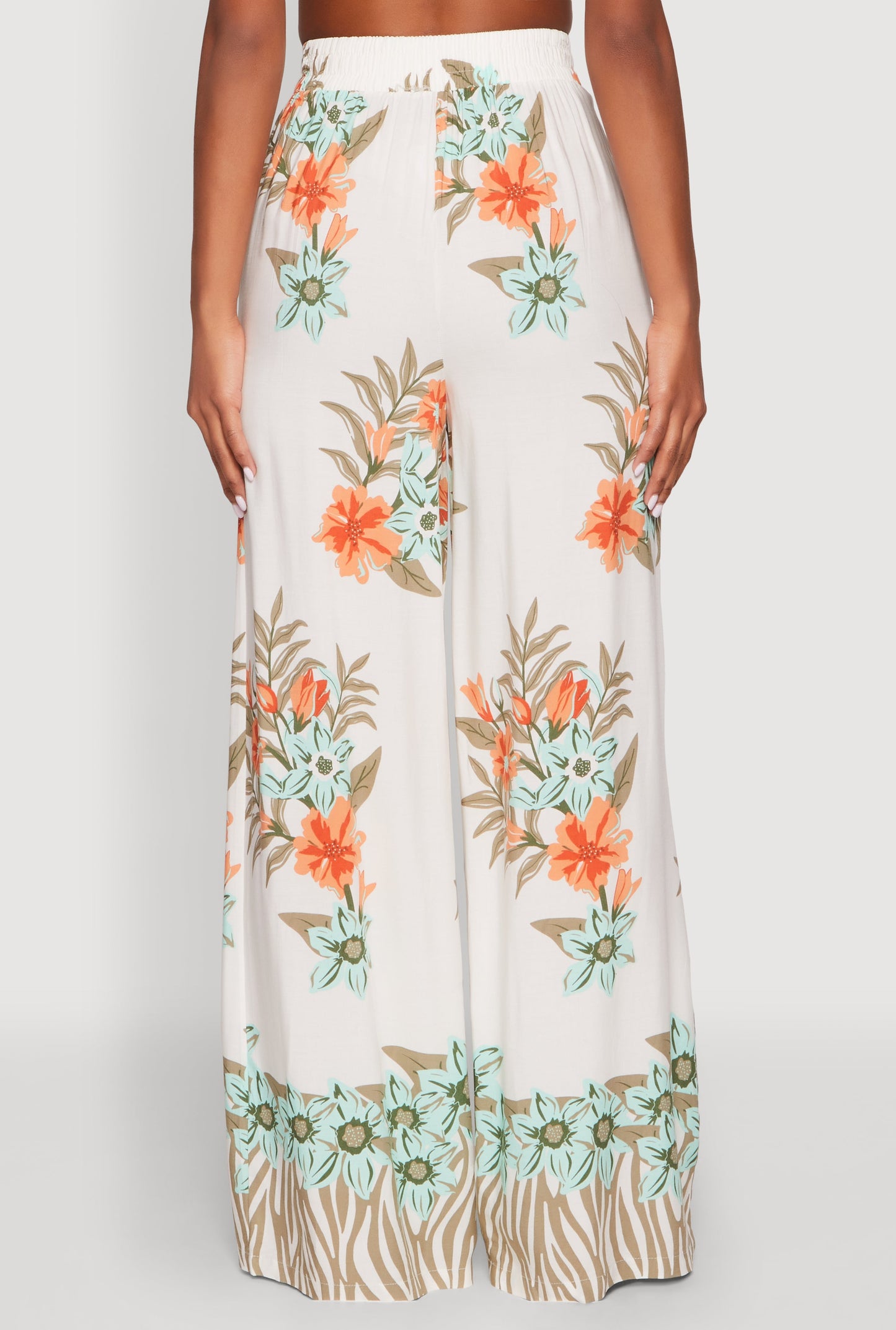 High Waist Floral Palazzo Pants