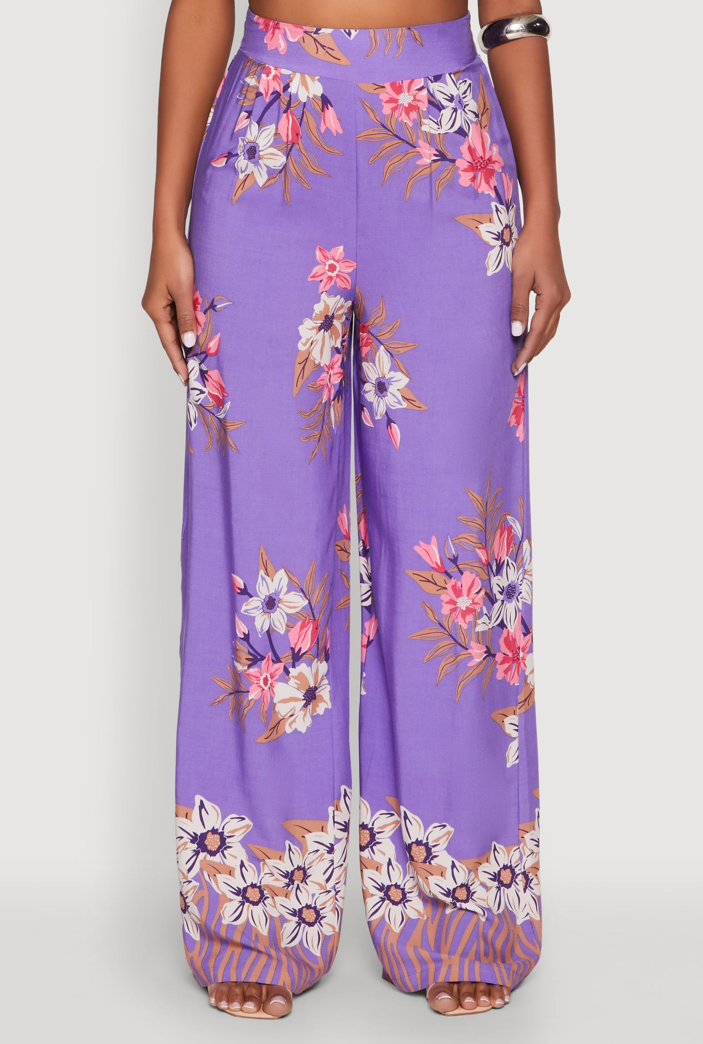 High Waist Floral Palazzo Pants
