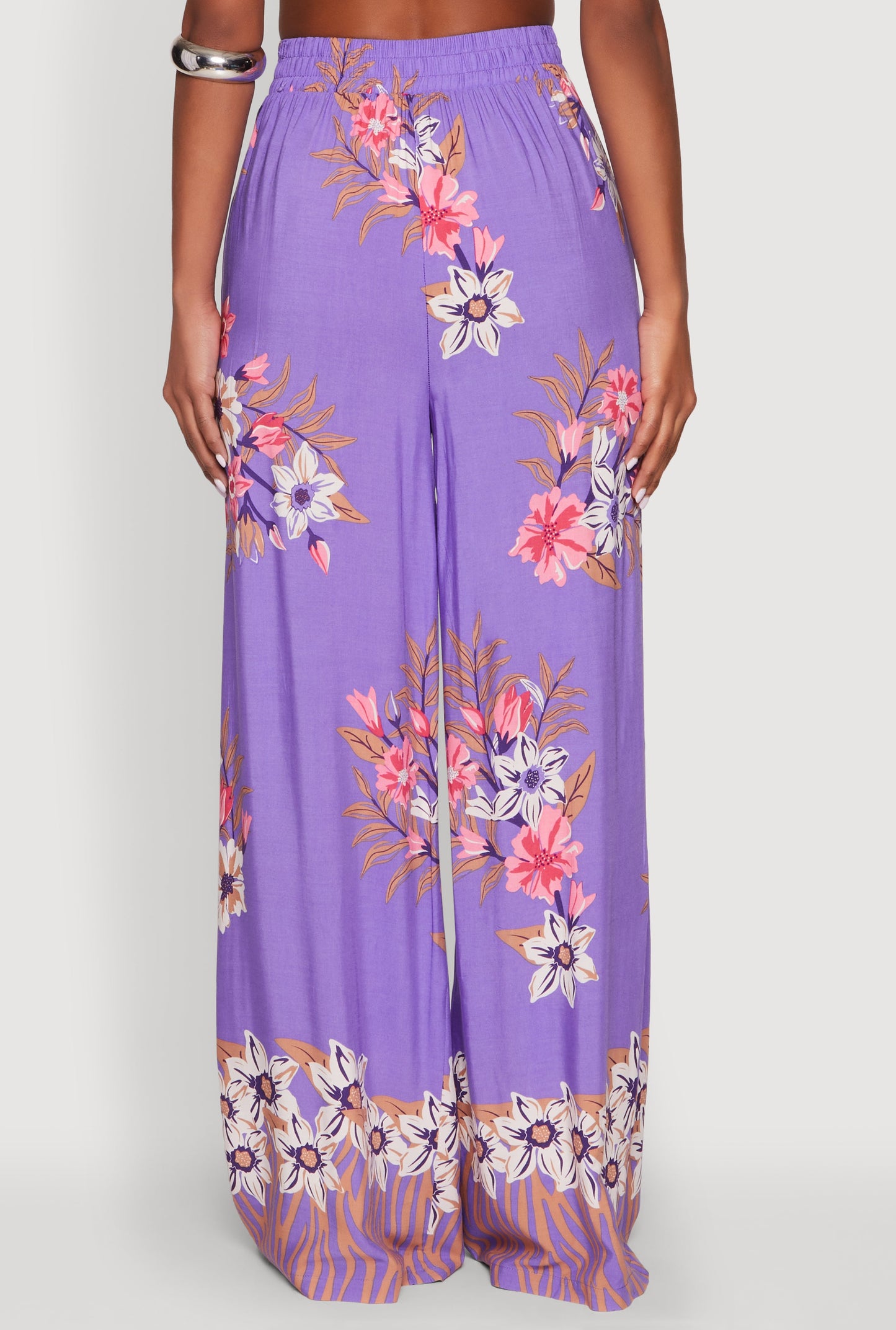 High Waist Floral Palazzo Pants