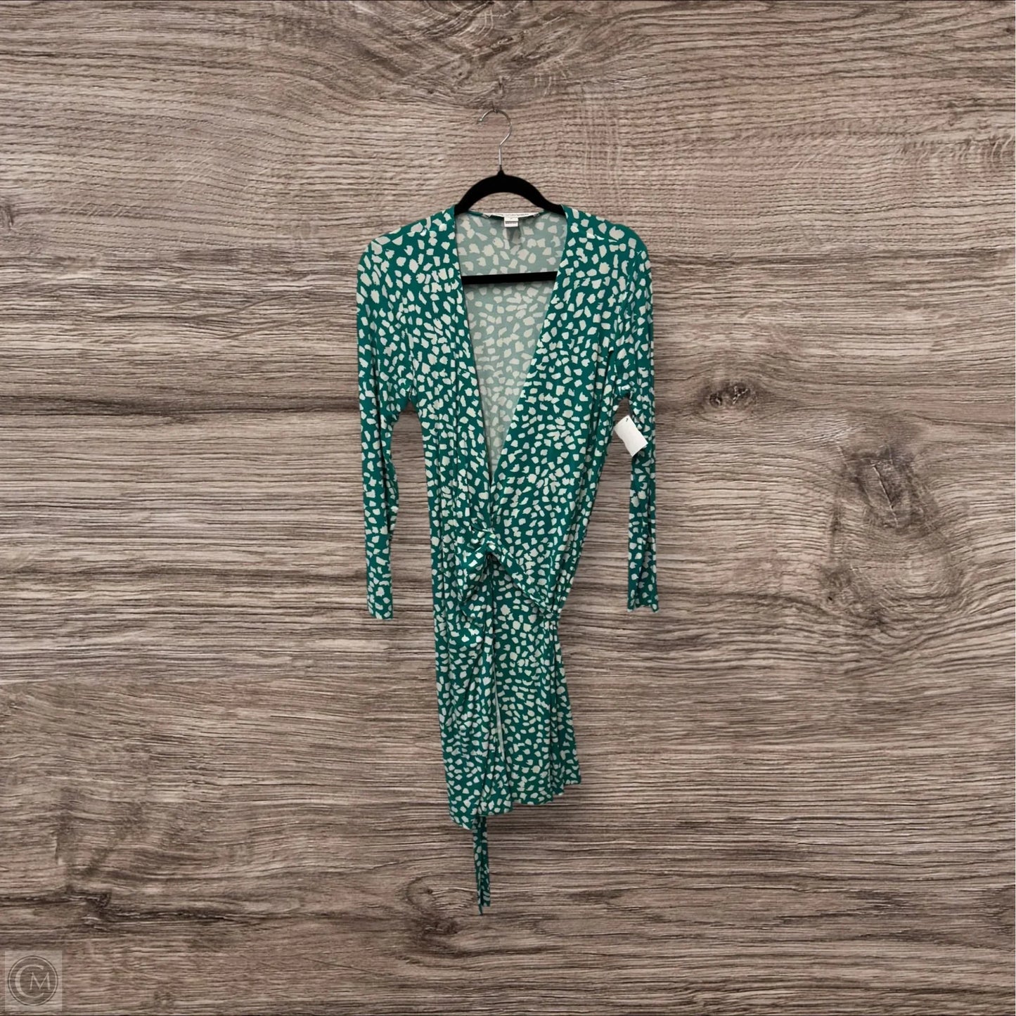 Dress Designer By Diane Von Furstenberg In Green & White, Size: 10