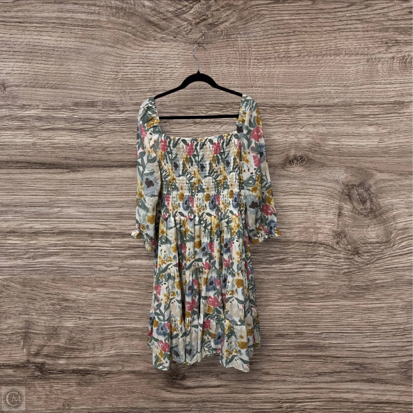 Dress Casual Midi By Clothes Mentor In Green & Yellow, Size: 3x