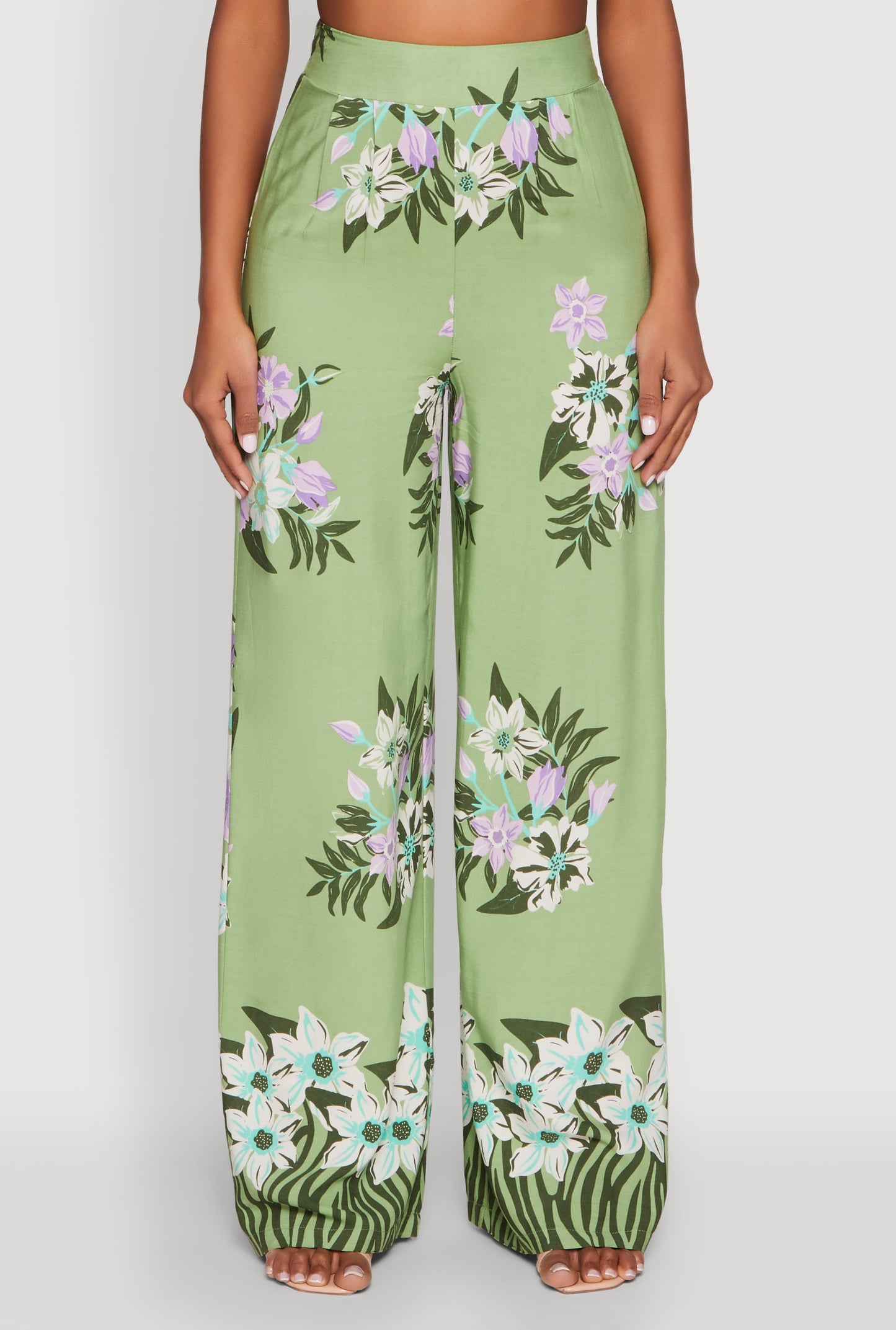 High Waist Floral Palazzo Pants