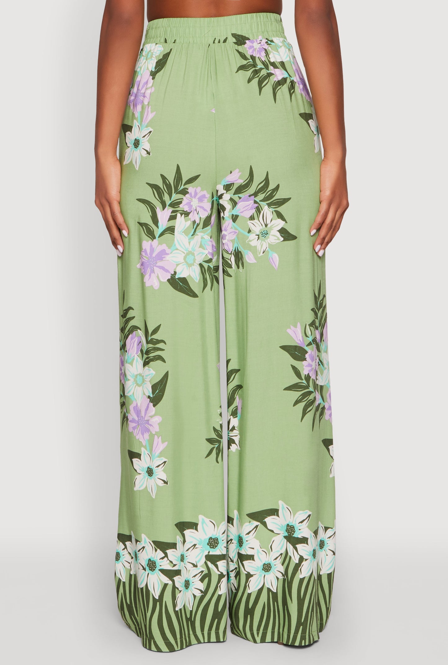 High Waist Floral Palazzo Pants