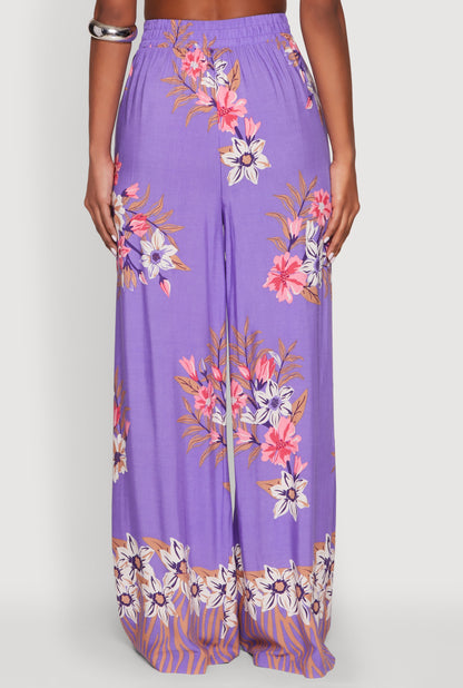 High Waist Floral Palazzo Pants