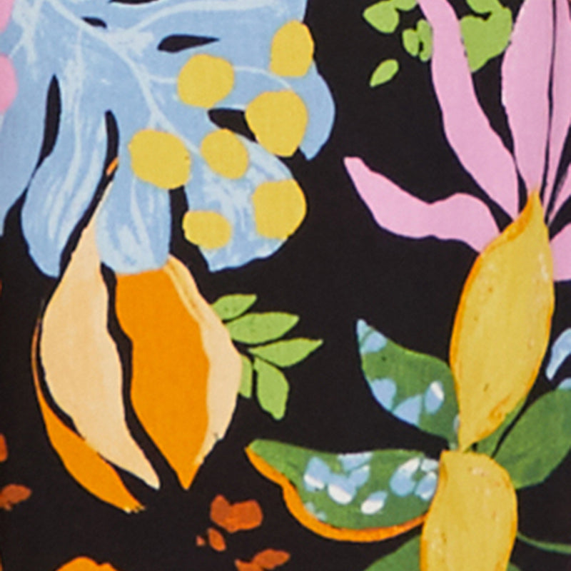 Plus Size Tropical Floral Palazzo Pants