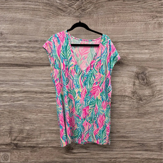Dress Designer By Lilly Pulitzer In Green & Pink, Size: L