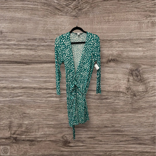 Dress Designer By Diane Von Furstenberg In Green & White, Size: 10