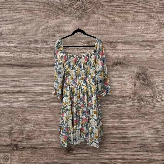 Dress Casual Midi By Clothes Mentor In Green & Yellow, Size: 3x