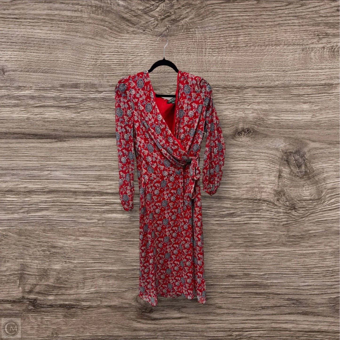 Dress Casual Maxi By Lauren By Ralph Lauren In Red & White, Size: 14