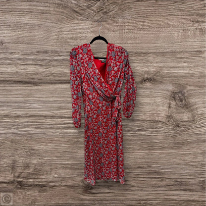 Dress Casual Maxi By Lauren By Ralph Lauren In Red & White, Size: 14