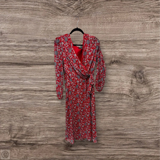 Dress Casual Maxi By Lauren By Ralph Lauren In Red & White, Size: 14