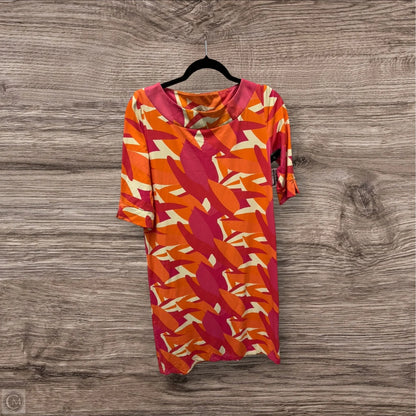 Dress Casual Midi By Clothes Mentor In Orange & Pink, Size: S