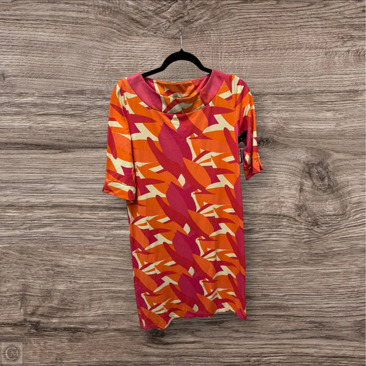 Dress Casual Midi By Clothes Mentor In Orange & Pink, Size: S