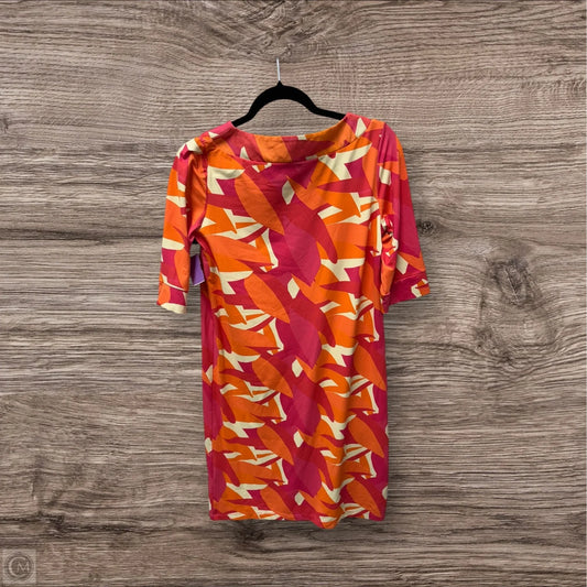 Dress Casual Midi By Clothes Mentor In Orange & Pink, Size: S
