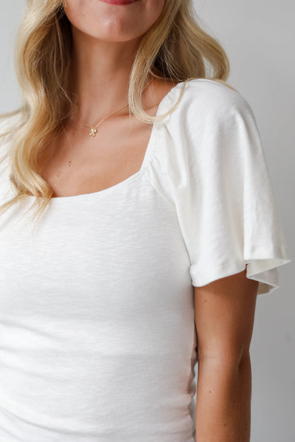FINAL SALE - Sweet Cuteness Flutter Sleeve Top